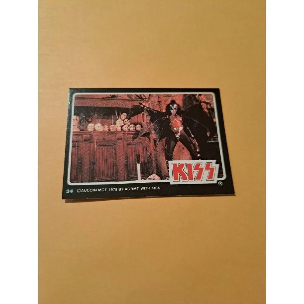 Vintage 1978 Aucoin Management AGRMT KISS Trading Card No 34 Collectible Rock